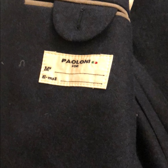 Navy Italian wool Paoloni blazer 38R - Picture 3 of 4